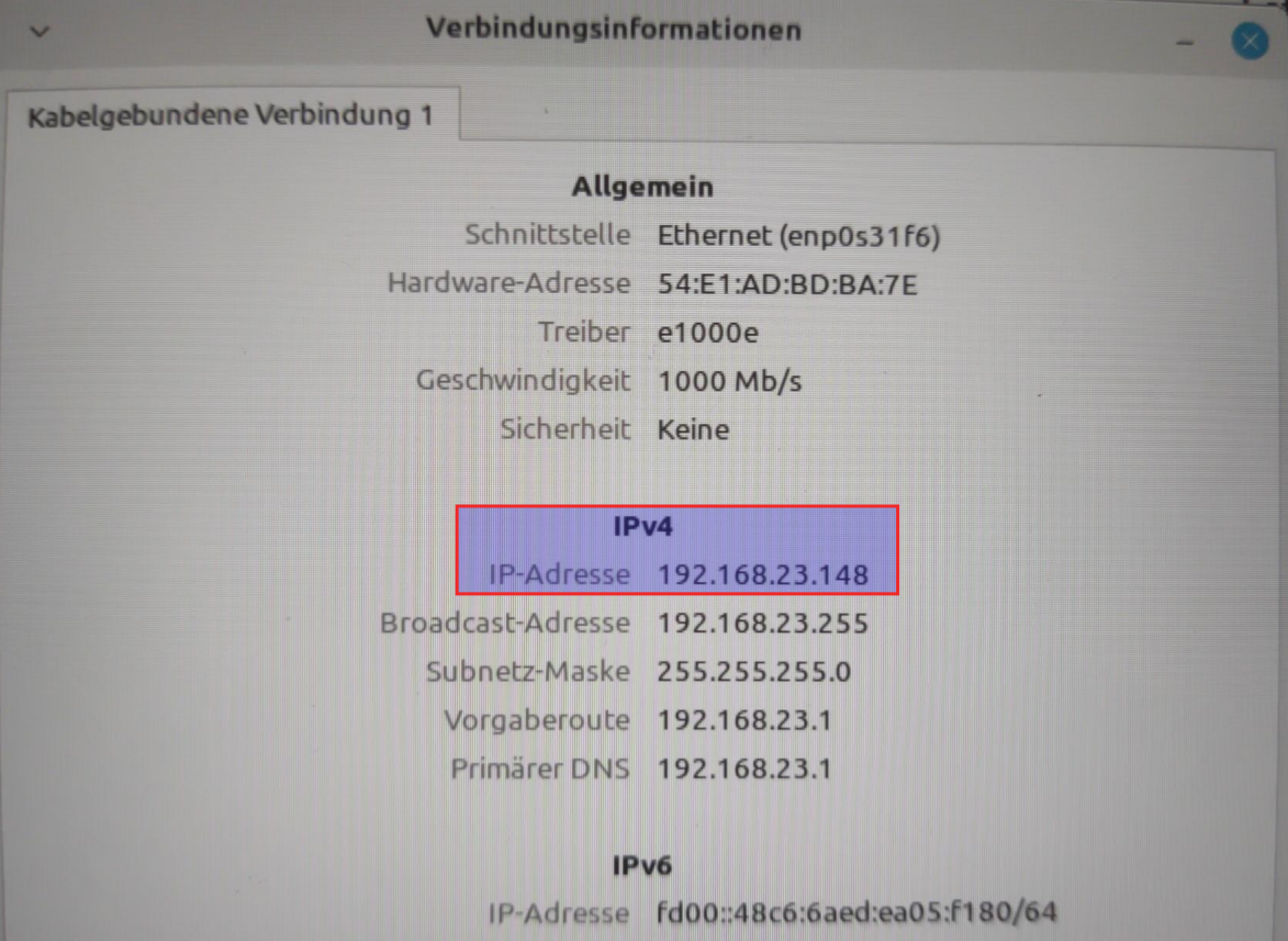 Verbindungsinformationen