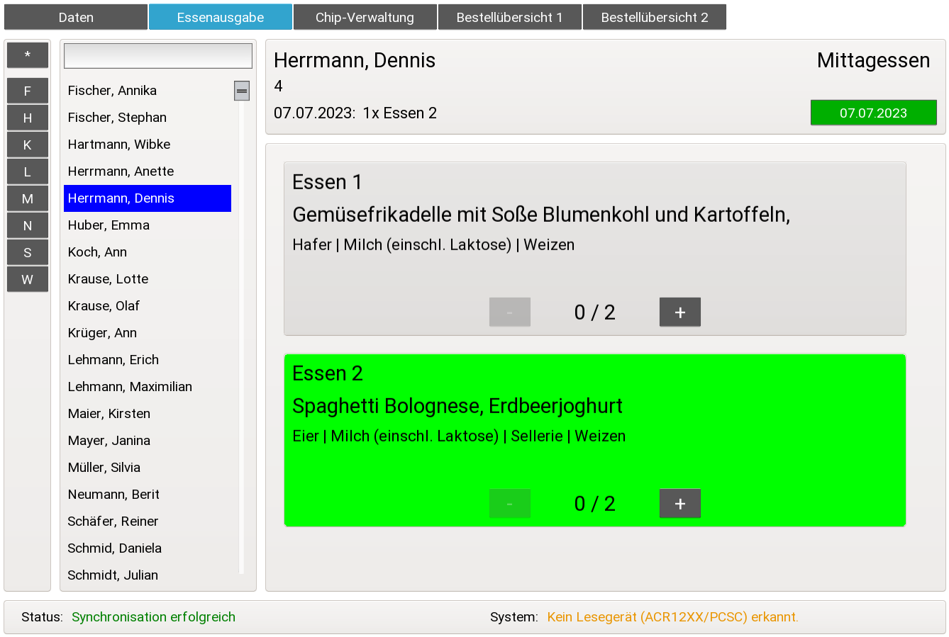 Essenausgabe