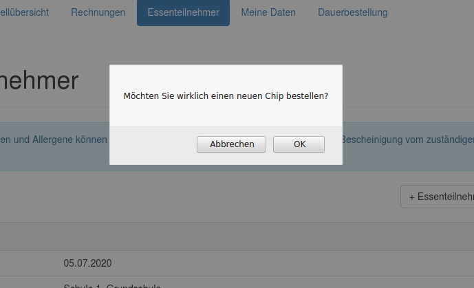 Chip bestellen bestaetigen