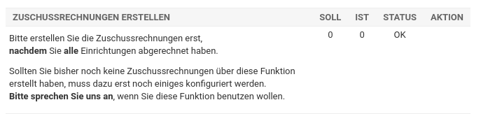 Screenshot Zuschussrechnungen erstellen
