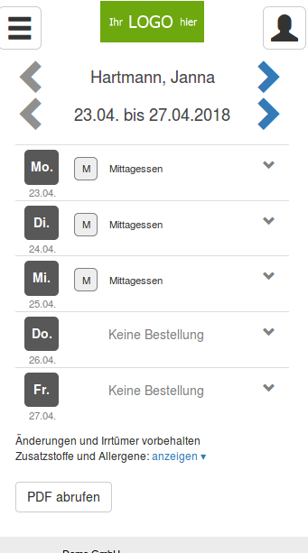 mobiler Kundenbereich demo_kundenbereich_mobil