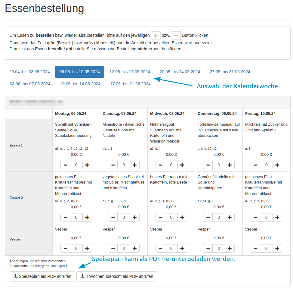 Essenbestellung