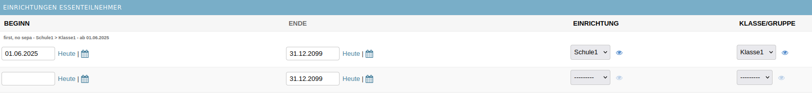 Einrichtung Essenteilnehmer essenteilnehmer_wechsel