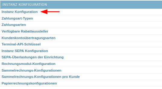 Instanz Konfiguration