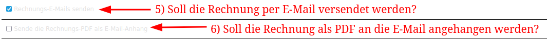 Rechnungsmodul Konfiguration