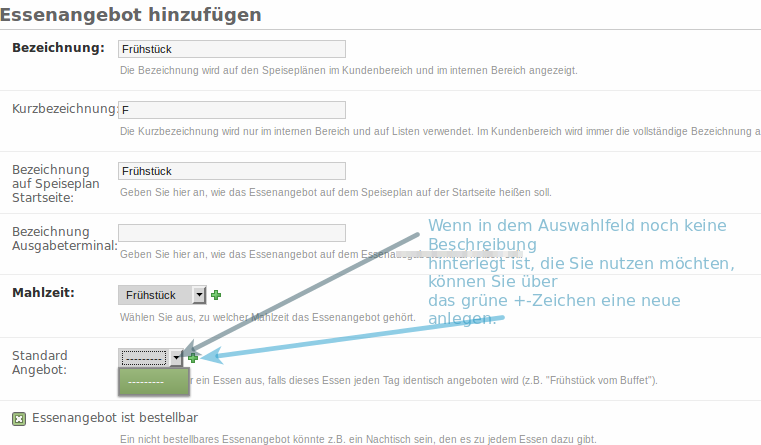 Standardangebot